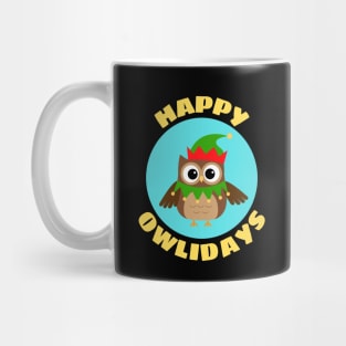 Happy Owlidays | Owl Pun Mug